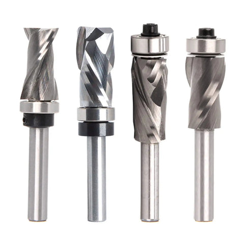 Compact Up And Down Compression Router Bit For Woodworking Carving Engraving With Hardened Steel Core for flush trim finish with detailed angles.