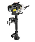 Beefy 4HP Gas Outboard Motor 55cc 4-Stroke With Air Cooling Heavy Duty Small Boat Engine Manual Pull Start Variable Speed