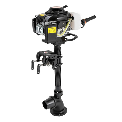 Beefy 4HP Gas Outboard Motor 55cc 4-Stroke With Air Cooling Heavy Duty Small Boat Engine Manual Pull Start Variable Speed