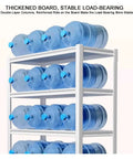 Heavy Duty 5 Tier Steel Shelving Unit With A Slick Boltless Setup and Flexible Shelf Configurations designed for storing large water jugs