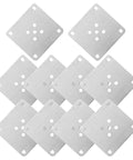 Heavy Duty Sofa Leg Mounting Brackets 10 Pack Furniture Hardware Plates, 12mm thick steel, suitable for stable couch support.