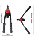13 inch rivet gun from Rivet Nut Master Kit With 860 Piece Assortment And 13 Inch Gun Kit, steel tool shown open and closed