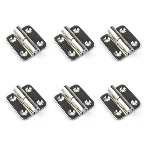 Top Shelf Slick 1.5 Inch Detachable Hinges Pack Of 6 304 Stainless Steel left hand hinges for cabinets and gates.