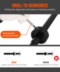 VEVOR gimbal bearing alignment kit, heavy-duty black engine tool with heat-treated screws.