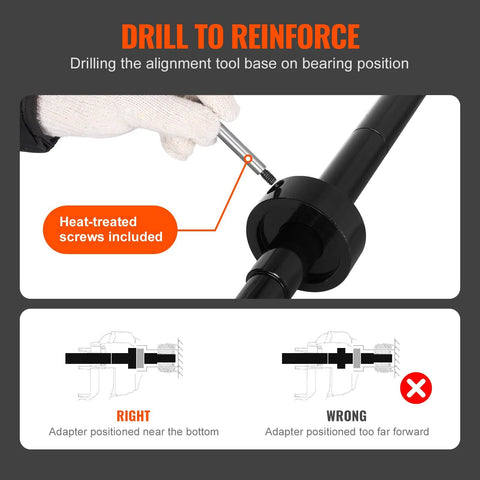 VEVOR gimbal bearing alignment kit, heavy-duty black engine tool with heat-treated screws.