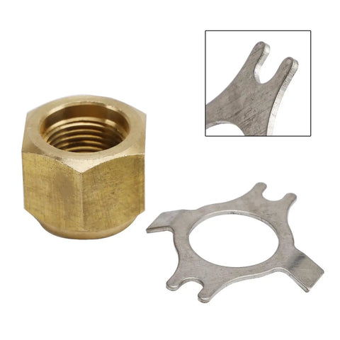 Propeller Nut With Locking Plate For Mercury MerCruiser 11-8M0056234, OEM-Quality Prop Nut And Locking Plate, Corrosion-Resistant, Vibration-Proof, Easy Install, Keeps Prop From Loosening In Freshwater And Saltwater Boats