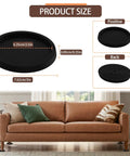 Top Notch 2.5 Inch Furniture Coasters 12 Pack Non Slip Bed Leg Pads Rubber Floor Protectors Anti Skid Caster Cups No Sweat Grip Solid Black, showing size dimensions.