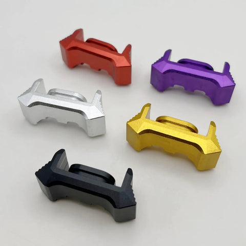 Racker Jacker Glock Slide Grip Beefed Up Upgrade For Glock 17 19 19X 26 And PSA Dagger, multiple color options shown on white background