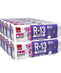 Nuke Chill Drafts And Hush Rooms Fast Using This Solid R13 Fiberglass Insulation Pack built for 2x4 walls, eco-friendly, pack of ten.