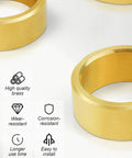 Heavy Duty Blade Arbor Adapter Reducer Ring 5 Pack, high-quality brass rings, corrosion-resistant, easy to install.