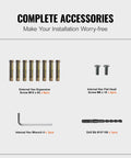 Heavy Duty Aluminum Outdoor Stair Handrail Rock Solid Deck Railing Adjustable Angles installation accessories screws and tools set