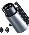 Hassle Free Tesla To J1772 Charging Adapter Max 80 Amps with multiple connection ports, rugged design for outdoor EV charging.