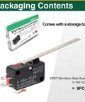 Heavy Duty Micro Limit Switch With Long Hinge Lever SPDT 1NO 1NC 15A 125 To 250VAC V-153-1C25 packaging and switch