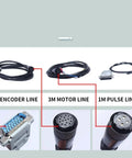 Cables for High Torque 3000RPM AC Servo Motor 1.91 Nm With Encoder, includes 3M encoder line, 3M motor line, 1M pulse line