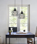 Sleek Matte Black Farmhouse Pendant Light Bringing Modern Industrial Vibe To Your Kitchen Island Or Dining Room Ceiling Hanging Fixture Quick Room Glow Up That Hits Different over a dining table.