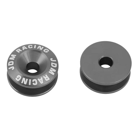 Rivet Style Bumper Fastener Kit Set of 4, Anodized Aluminum Quick Release Hardware for Front and Rear Bumpers, Gun Metal Finish