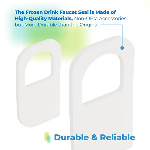 Faucet Seal Kit Replacement For Ultra Slush Machines Two Durable Seals To Stop Leaks And Drips Quick Easy Replacement Parts For Frozen Drink Stations Backup Kit, two white seals