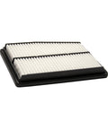 Premium Engine Air Filter For 2022-2025 Hyundai Tucson, 2023-2025 Kia Sportage, side view of white filter with black frame.