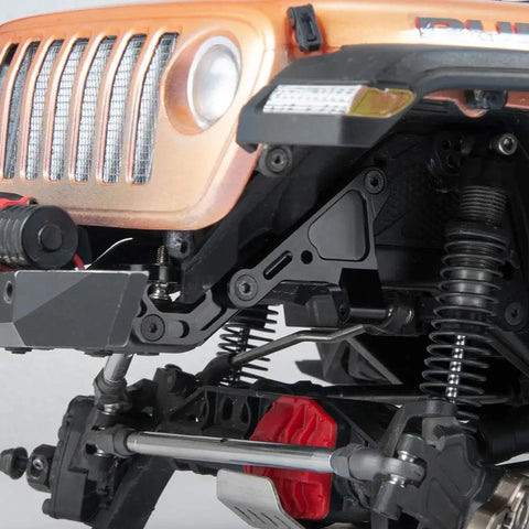 CNC Aluminum 6061 Sway Bar Panhard Mount for Axial SCX10 III AXI03007 1 Tenth RC Crawler Car Beefed-Up Black Finish Built-To-Last Heavy Duty Suspension Accessory mounted on 1/10 RC crawler suspension