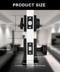 Black Exterior Door Knob Set With Deadbolt, Built To Last Heavy Duty Entry Lock dimensions in a modern room setting
