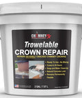 Elastomeric Waterproof Chimney Crown Repair Sealant For Masonry Trowelable Coating With Natural Concrete Finish 2 Gallon container