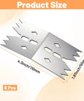 Heavy Duty Stainless Steel Bench Dogs Kit With 6 Clamping Dogs And 12 Screws for router sleds detailing size 4.3 x 1.97 inches
