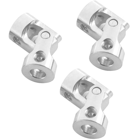 Three Five Pack Universal Rotatable Steering Shaft U Joint Coupling For RC Cars Robots 5mm Durable Metal Connector