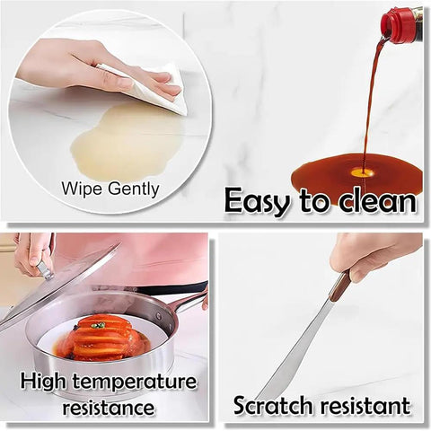 Heavy Duty Hardwood Lazy Susan Turntable Featuring Slick Spin Mechanics Zero Sweat Setup Sturdy Rotating Serving Platter demonstrating easy cleanup and scratch resistance.