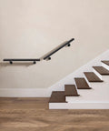 Built Like A Tank Wall Mounted Stair Handrail In Rustproof Stainless Steel And Sleek Black Finish Heavy Duty Safety Grab Bar for stairway support.