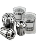 Heavy Duty Spring Collet Chuck Set With ER8 Drawbar And Quick Change For Precision Milling And Lathe Work featuring alloy steel spring collets in storage.
