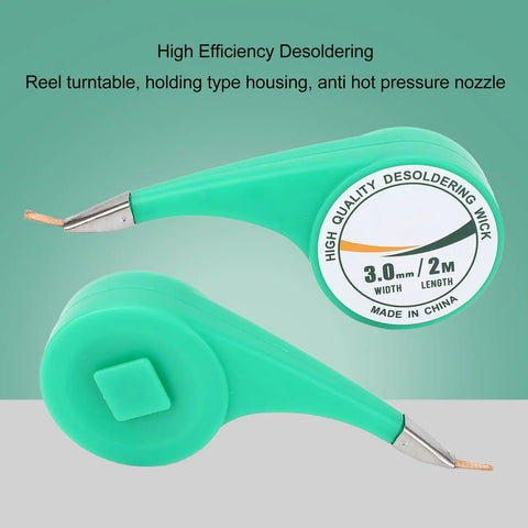 Pro Grade Solder Wick Braid With Flux Brass Desoldering Wicks For PCB Cleaning And Repair 2m Length 3.0mm Width Desoldering Tool
