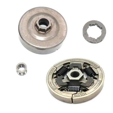 Heavy Duty Clutch Drum And Chain Sprocket Needle Cage For Stihl 3/8 Inch Pitch parts showing clutch and needle cage components.