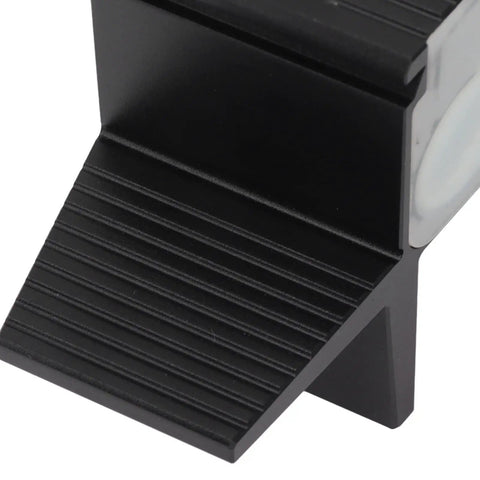 Dead On Accurate 7 Degree Dovetail Magnetic Saw Guide For Hand Woodworking Birdtail Joints Built Like A Tank Aluminum Alloy Build Precision Craft Jig close-up of aluminum alloy frame with textured surface