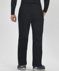 Rear view of Mens Snow Ski Pants Waterproof Insulated Fleece Lined Softshell For Snowboarding And Outdoor Hiking