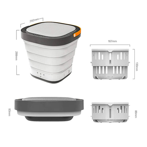 Compact Portable Washing Machine Mini Foldable Electric Washer Dryer Combo Energy Efficient Laundry Game Changer dimensions and features.