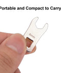 8mm Bike Crowfoot Wrench With One Quarter Inch Drive Torque Adapter held in fingers, labeled '8mm', compact and portable