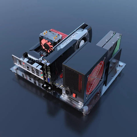 Open Air DIY PC Test Bench Acrylic Case Rack For ATX MATX ITX Motherboards With Superior Cooling And Easy Maintenance Supports Two Mechanical Drives Or One SSD And Stable Graphics Card Mount