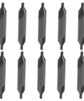 Saluaqui 10 Piece HSS Center Drill Bit Set For Lathe And Milling Machines High Speed Steel precision ground bits arranged in two rows.
