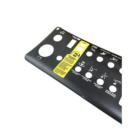 Straight Up Quality Platform Control Panel Decal For Genie Boom Lift Z45 Models 52631GT black control panel decal with clear labels.