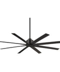 Xtreme H2O 65 Inch Outdoor Ceiling Fan With DC Motor in coal finish, damp rated, showing 6-inch downrod and blades