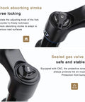 Close-up of 700c Suspension Fork For Road Bikes With Pneumatic Shock Absorption features, showing lock mechanism and air valve.