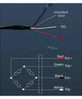 Wiring schematic and shielded cable for XYZ Multidimensional Load Cell and Torque Sensor, 3 Axis Force Sensor With 6 Channel Output