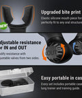 Dual Resistance Breathing Trainer For Athletes And Fitness Fans Silicone Lung Exerciser with case and adjustable valves