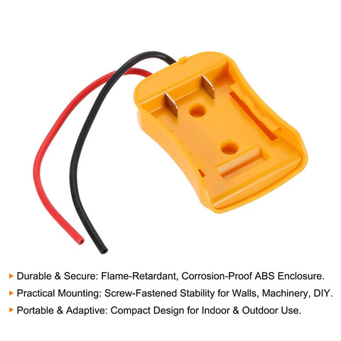 Yellow DIY RC Car Battery Adapter Converter Kit With 12AWG Wire And Wire Harness Connector 20V Battery Compatibility Easy Plug And Play