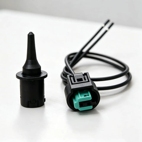 Kick Your Climate Game Up With This Outside Ambient Air Temperature Sensor Connector Plug And Wire Harness Kit For Mercedes Models. Kit includes sensor and plug.