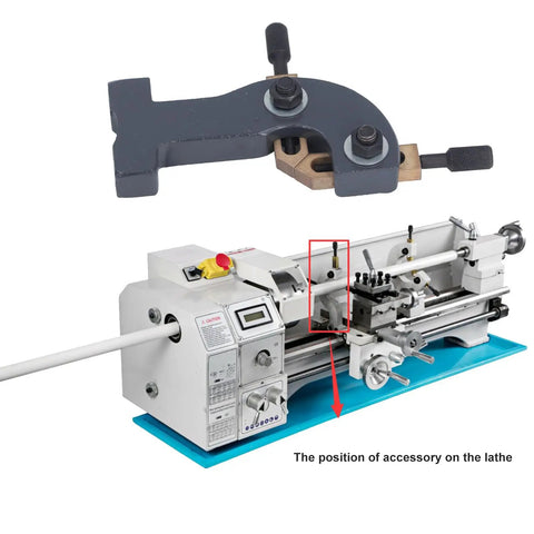 Rock Solid Mini Lathe Steady Rest Center Support Reduces Vibration For 0618 7x12 7x14 Lathes Heavy Duty Build Keeps Vibrations In Check For Smooth Sailing Cuts Every Single Time