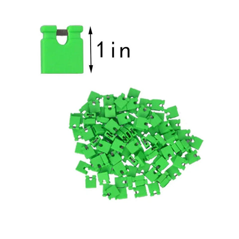 Green jumper caps from 600 Jumper Caps Kit With 2.54mm Spacing Six Color Jumpers For PCB Projects Ideal For DIYers Arduino Raspberry Pi