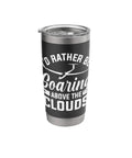 Insulated Stainless Steel Tumbler For Sailplane Pilot And Glider Enthusiast Aviation Lover Gift With soaring flight design