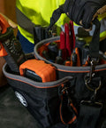 14 Pocket Tool Bag With Shoulder Strap Fits Long Screwdrivers Built Tough With 1680D Ballistic Weave Fully Molded Bottom