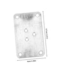 Solid As A Rock Heavy Duty Iron Furniture Leg Conversion Brackets For Couches And Tables flat mounting plate 6cm x 9.7cm in silver.